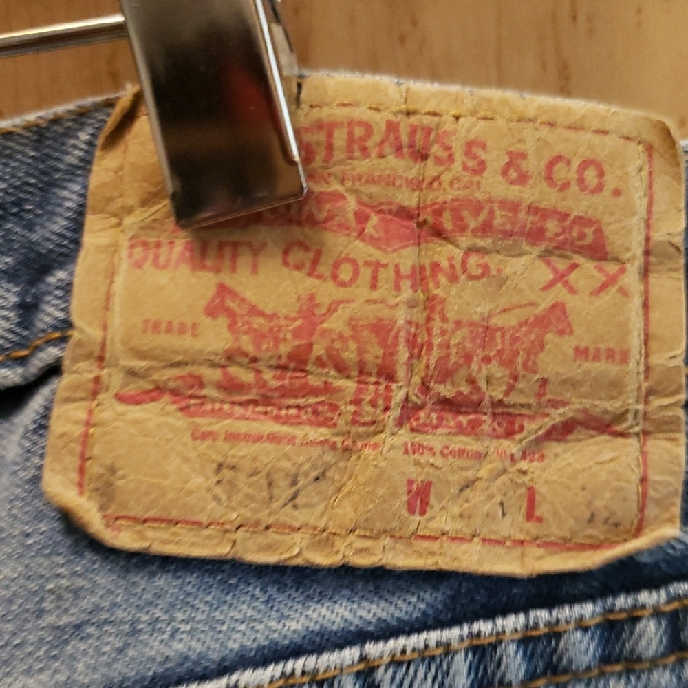 😎🤩Levi's Blue Straight Jeans with Vintage Distressing - Picture 8 of 12
